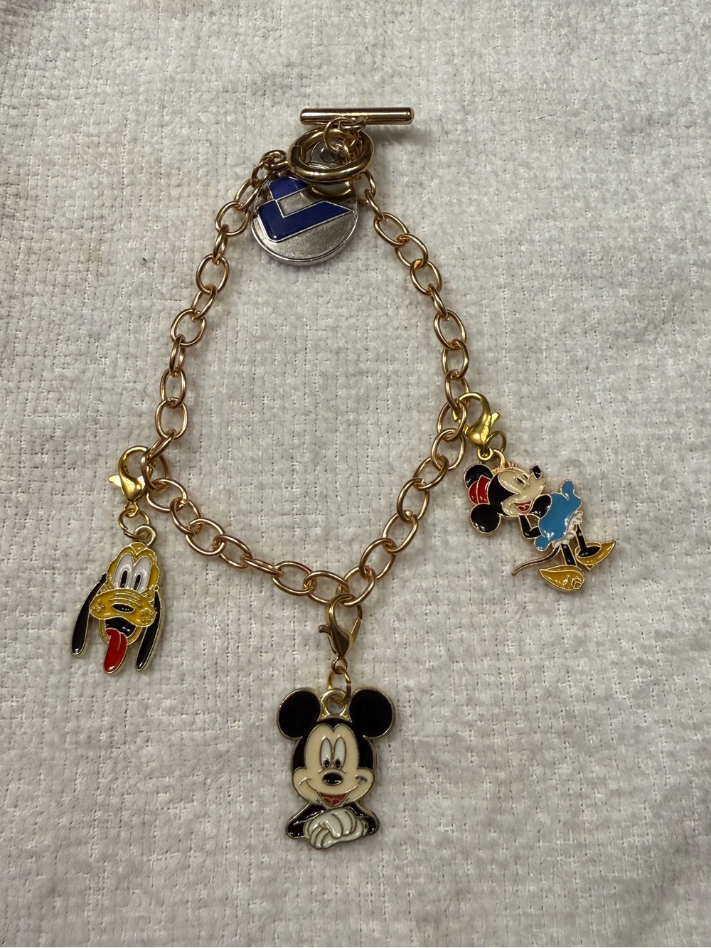Disney Gold-Tone Mickey & Friends Charm Bracelet